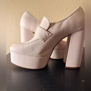 Madden Girl Dean Cream Platform Loafers